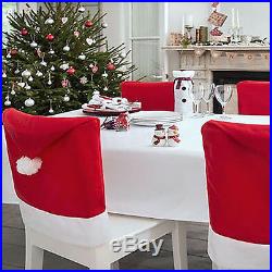 1/20 Santa Clause Red Hat Chair Back Cover Christmas Dinner Table Party Decor