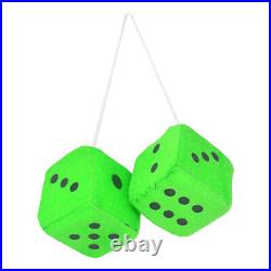 1/3pcs Auto Car Truck Fuzzy Plush Dice Rear View Mirror Hanging Ornaments Dice