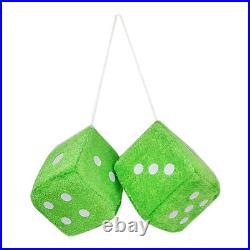 1/3pcs Auto Car Truck Fuzzy Plush Dice Rear View Mirror Hanging Ornaments Dice