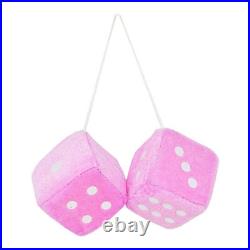 1/3pcs Auto Car Truck Fuzzy Plush Dice Rear View Mirror Hanging Ornaments Dice