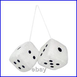 1/3pcs Auto Car Truck Fuzzy Plush Dice Rear View Mirror Hanging Ornaments Dice
