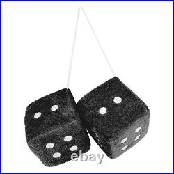 1/3pcs Auto Car Truck Fuzzy Plush Dice Rear View Mirror Hanging Ornaments Dice
