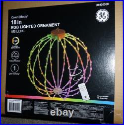 1.5ft GE Color Effects 18 RGB Christmas Ornament 156 Color Changing LED Lights