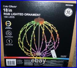 1.5ft GE Color Effects 18 RGB Christmas Ornament 156 Color Changing LED Lights