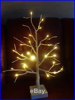 1.65ft Snowy White Twig/Branch Tree/24 LED Wishing Tree/Wedding/Christmas Lights