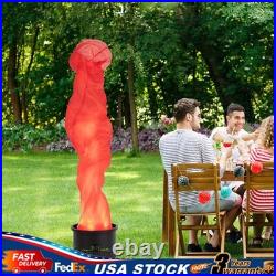 1.8M LED Fake Flame Effect Lamp Simulated Campfire Light Red Flame Torch Light