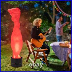 1.8M LED Fake Flame Effect Lamp Simulated Campfire Light Red Flame Torch Light