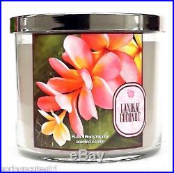 1 Bath & Body Works LANIKAI COCONUT 3-Wick Scented 14.5 oz Large Candle