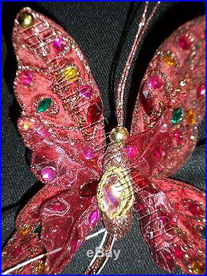 1 Frontgate Katherines Collection Bolshol Butterfly Clip Ornament Glitter Multi