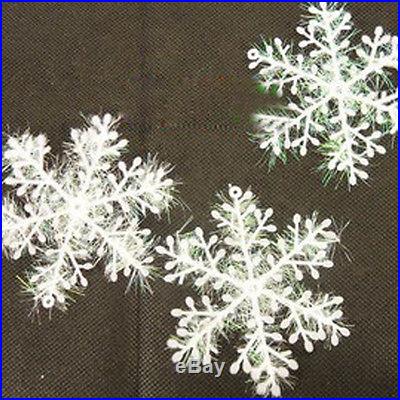 1 Pack of 30pcs White Snowflake for Christmas Tree Home Festival Decoration