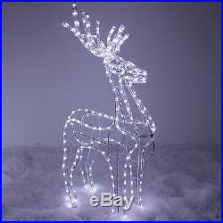 1m Christmas XMAS Reindeer Sleigh LED Lights Garden Outdoor Decorations Figure