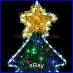 1m Mains Powered Outdoor Christmas Xmas Tinsel Tree Rope Silhouette 504 Light