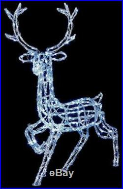 1m Tall 240 LED Acrylic Reindeer Xmas Christmas Decoration Festive
