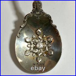 2001 Gorham Sterling Silver Spoon Snowflake Serving Chantilly Holiday Collector