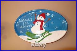 2006 Starbucks Cookies For Santa /Christmas Holiday Snowman Plate and Cup Set