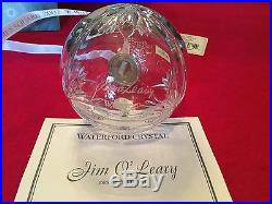 2007Waterford Times Square BALL OrnamentSIGNEDJim O'LearyHOPE FOR PEACENIB
