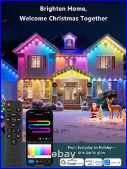 200FT RGBIC Permanent Outdoor Lights, 120 RGBIC LEDs Eave Lights IP67 Waterpr