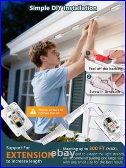 200FT RGBIC Permanent Outdoor Lights, 120 RGBIC LEDs Eave Lights IP67 Waterpr