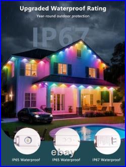 200FT RGBIC Permanent Outdoor Lights, 120 RGBIC LEDs Eave Lights IP67 Waterpr