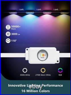 200FT RGBIC Permanent Outdoor Lights, 120 RGBIC LEDs Eave Lights IP67 Waterpr