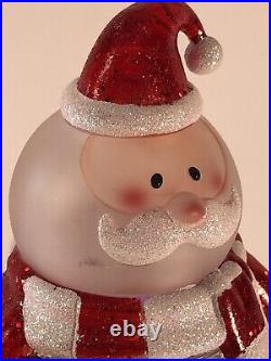 2011 Hallmark Santa Claus Snow Globe Happy Holidays Christmas Light Motion Works