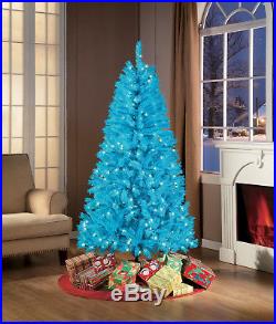2017 Rare Edition Holiday Time 6′ Teal Blue Lights Christmas Tree FREE SHIPPING