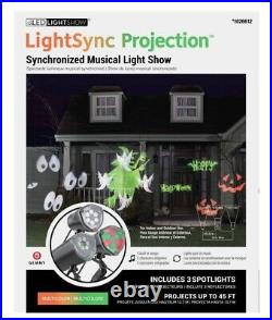 2018 Gemmy Multi-Function Halloween Lightsync Show Projector & Spooky Music