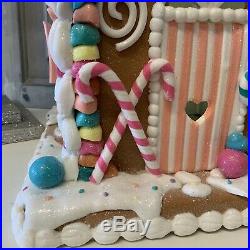 2020 Sugar Plum Iced Light Up Polydough House Gingerbread Sweet Christmas LED