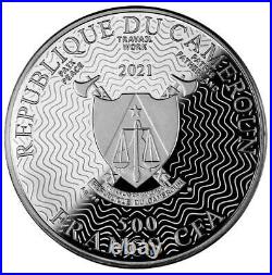 2021 Cameroon 500 Francs Silver Ruthenium Coin Solar System The Earth