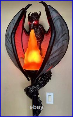 2024 Cracker Barrel Dragon Lamp Post Fire Breathing 6ft Cracker Barrel Halloween