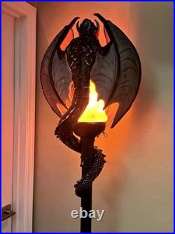 2024 Cracker Barrel Dragon Lamp Post Fire Breathing 6ft Cracker Barrel Halloween