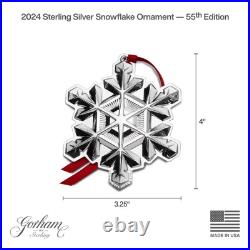 2024 Sterling Silver Snowflake Ornament 55th Edition