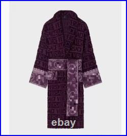 2026Unisex cotton cut pile luxury jacquard couple bathrobe long sleeve home wear