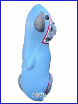 2026 Home Depot 2.5 Ft Gray Frenchie in Shark Costume Halloween Dog Blow Mold 2026 Home Depot 2.5 Ft Gray Frenchie in Shark Costume Halloween Dog Blow Mold