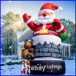 20 26 33 40FT Giant Christmas Inflatable Santa Claus Blow Up Outdoor Decoration