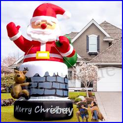 20 26 33 40FT Giant Christmas Inflatable Santa Claus Blow Up Outdoor Decoration