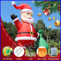 20 26 33 40FT Giant Christmas Inflatable Santa Claus Outdoor Decoration & Blower