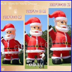 20 26 33 40FT Giant Christmas Inflatable Santa Claus Outdoor Decoration & Blower