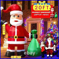 20 26 33 40FT Giant Christmas Inflatable Santa Claus Outdoor Decoration & Blower