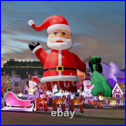20 26 33 40FT Giant Christmas Inflatable Santa Claus Outdoor Decoration & Blower