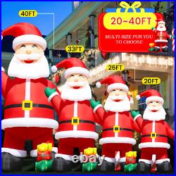 20/26/33/40FT Giant Christmas Inflatable Santa Claus & Snowman Blow Up Outdoor