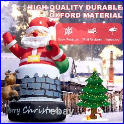20-26-33-40FT Giant Christmas Inflatable Santa Claus Xmas Yard Lawn Decoration
