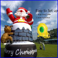 20-26-33-40FT Giant Christmas Inflatable Santa Claus Xmas Yard Lawn Decoration