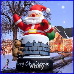 20-26-33-40FT Giant Christmas Inflatable Santa Claus Xmas Yard Lawn Decoration