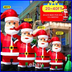20/26/33/40FT Giant Premium Christmas Inflatable Santa Claus Xmas Party & Blower