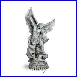 20.5 Large Saint Michael Statue Outdoor, Michael the Archangel Slaying Satan