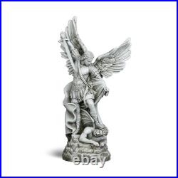 20.5 Large Saint Michael Statue Outdoor, Michael the Archangel Slaying Satan 20.5 Large Saint Michael Statue Outdoor, Michael the Archangel Slaying Satan