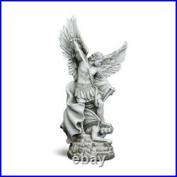 20.5 Large Saint Michael Statue Outdoor, Michael the Archangel Slaying Satan 20.5 Large Saint Michael Statue Outdoor, Michael the Archangel Slaying Satan