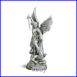 20.5 Large Saint Michael Statue Outdoor, Michael the Archangel Slaying Satan 20.5 Large Saint Michael Statue Outdoor, Michael the Archangel Slaying Satan