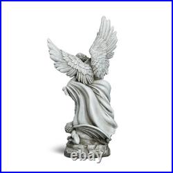 20.5 Large Saint Michael Statue Outdoor, Michael the Archangel Slaying Satan 20.5 Large Saint Michael Statue Outdoor, Michael the Archangel Slaying Satan